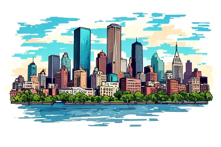 Kansas City Skyline In The Background