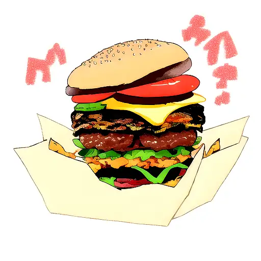 Fire Named Calicifer From Anime Movie Eating A Burger