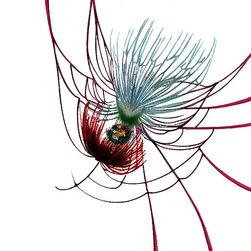 Phoenix With Spider Lily