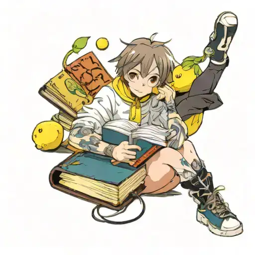 Lemon Sitting On Book Cover