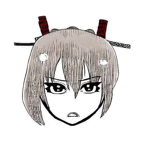 Samurai Mask With Girl Face