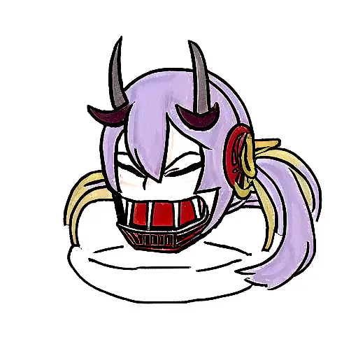 Girl With Samurai Mask Oni