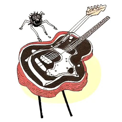 Guitar Spider Skull