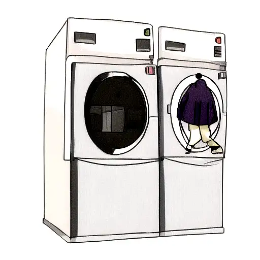 Raven On A Laundry Machine