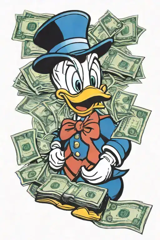 Donald Duck Counting Money