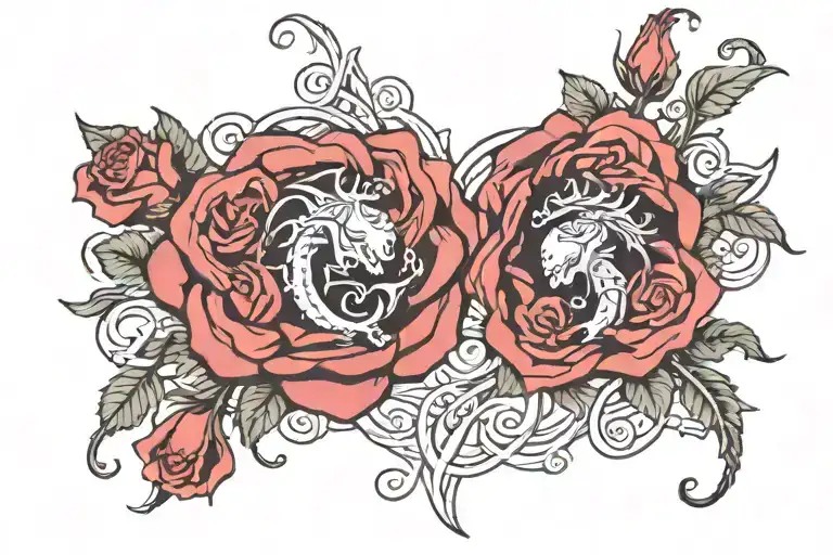 Virgo And Scorpio Love Rose Intertwined