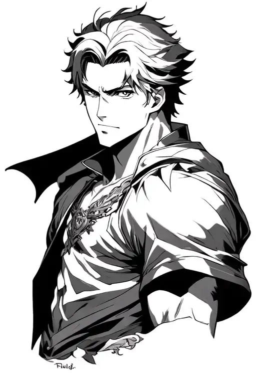 Escanor From Nanatsu No Taizai Black And White