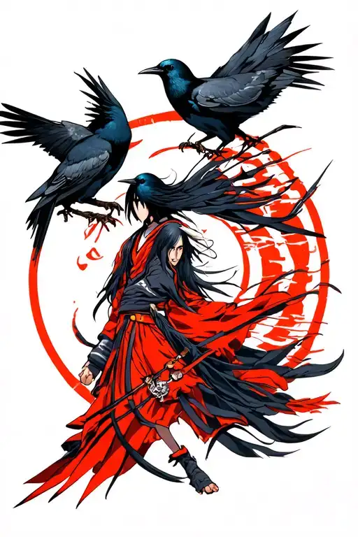 Itachi Uchiha Amaterasu And Crows