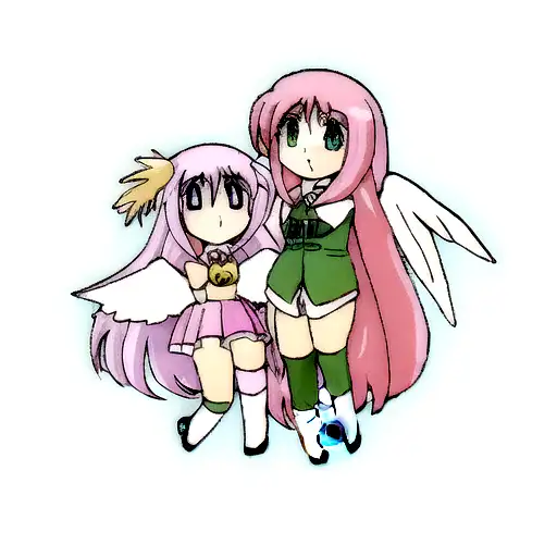 One Masucline Angel And 2 Feminine Angels