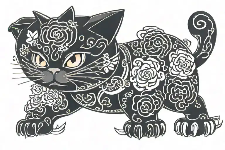 Funny Black Maneki Cat