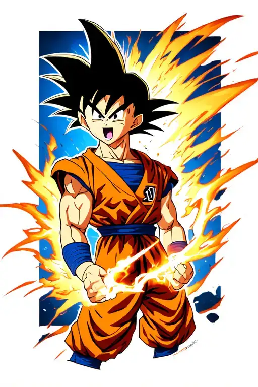 Goku Powering Up