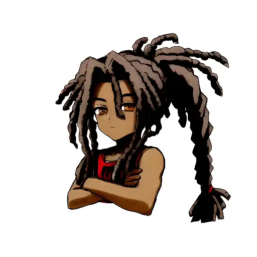 Dark Skin Boy With Dreadlocks