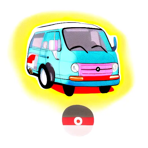 Pokemon Driving A Tescos Van