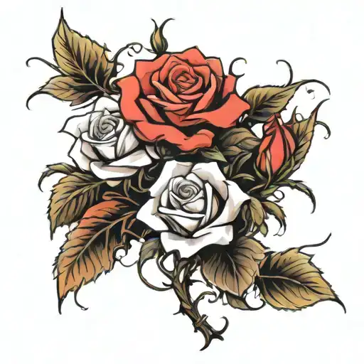 Rose Growing Together