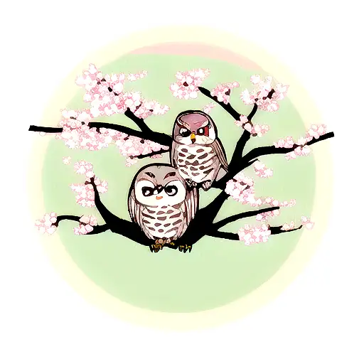 Owl Cherry Blossom