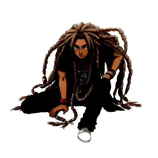 Dark Skin Boy With Dreadlocks