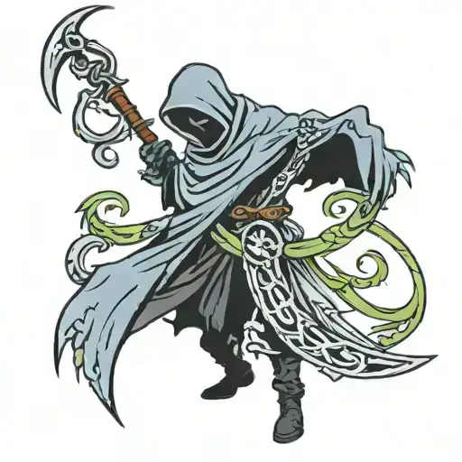 Reaper Holding A Scythe