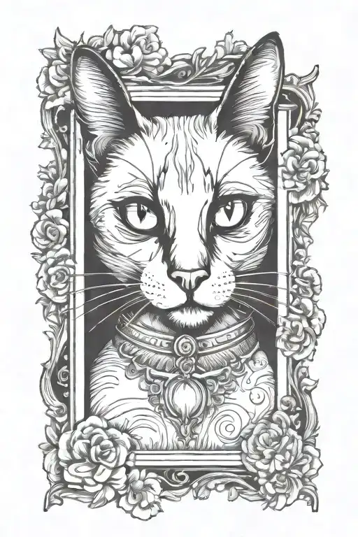 Siamese Cat In A Picture Frame