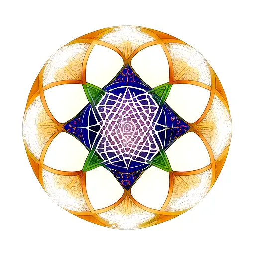 Lunar Moth With Sacred Geometry