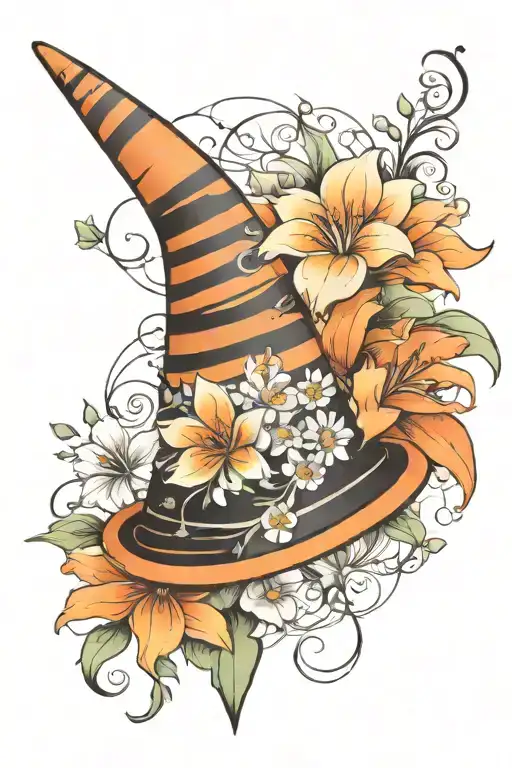 Narcissist Flowers On Traffic Cone