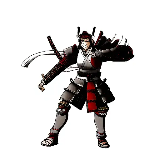 Samurai With Dragon Armor