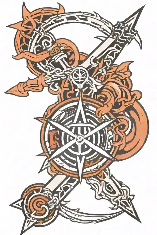 Combine Minato Namikaze Kunai And The Reaper Death Seal In A Unique Tattoo Design