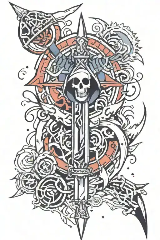 Combine Minato Namikaze Kunai And The Reaper Death Seal In A Unique Tattoo Design