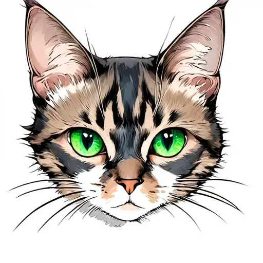 Cat Eyes Green And Blue Eyes