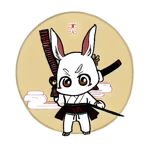 Conejo Samurai Kimono Katana