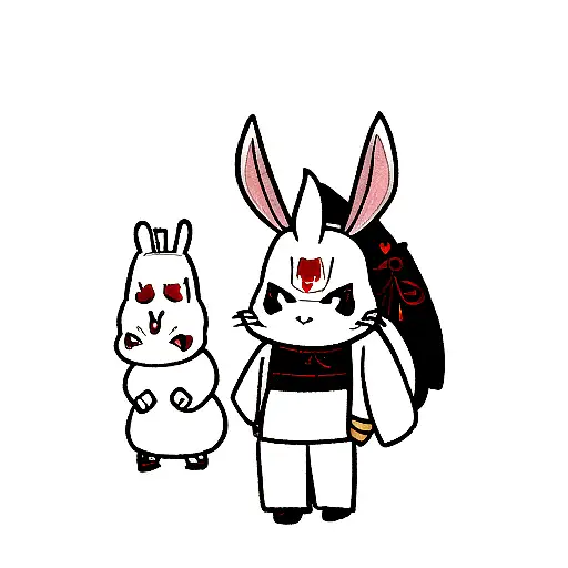 Rabbit Samurai Kimono Katana