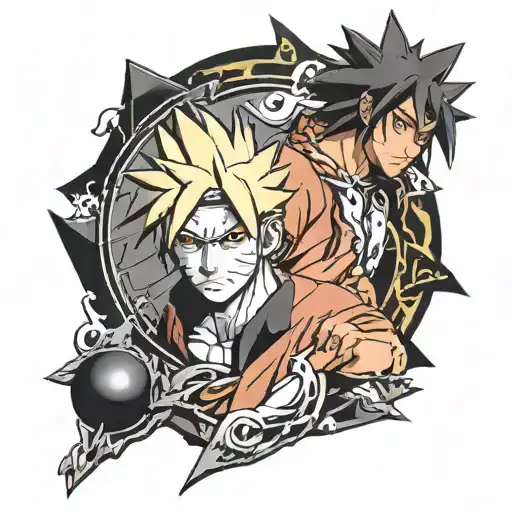 Naruto And Kurama In One Face