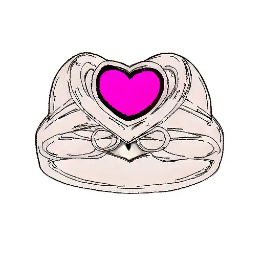 Heart Ring With F