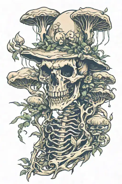 Wolf Skeleton Mushroom Growing