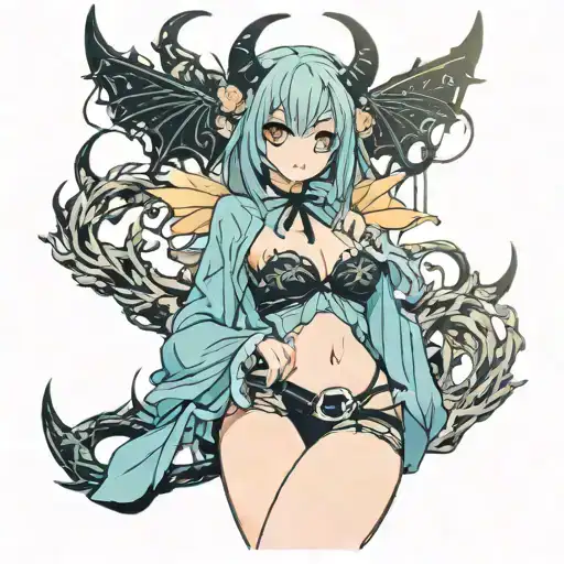Demon Girl In Lingerie