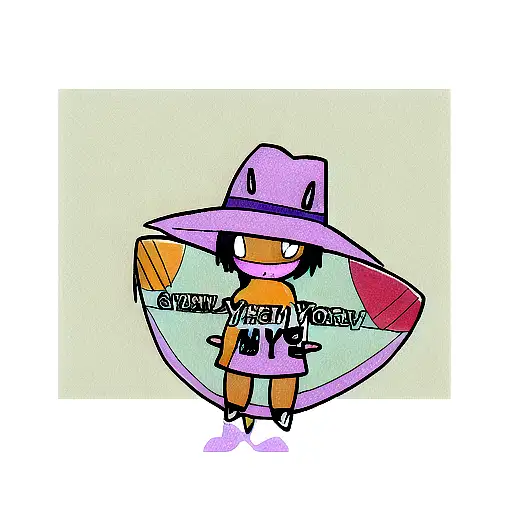 Alien In Cowboy Hat With I Love Ny Shirt Holding A Surf Board