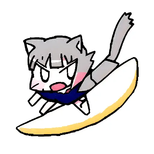 Surfing House Cat