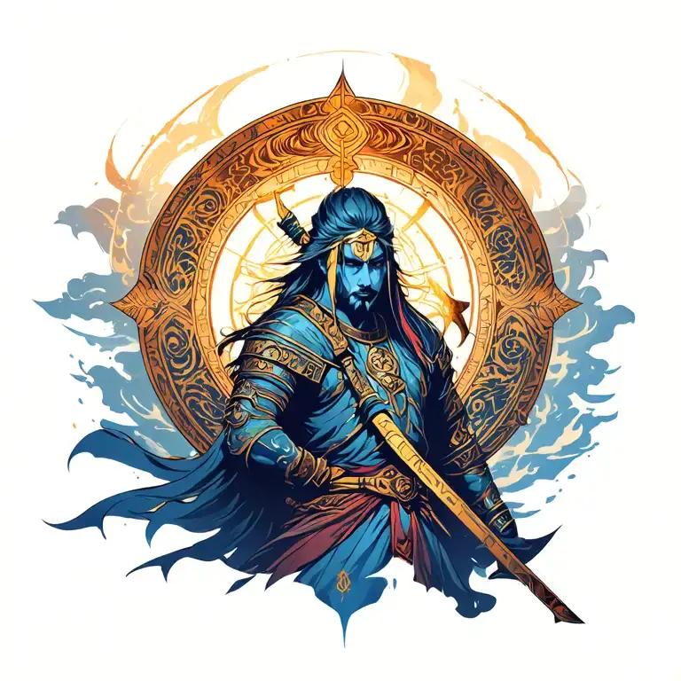 Warrior With Invocation Circle