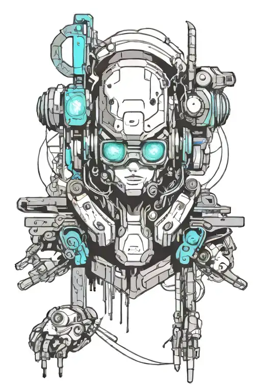 Cyberpunk Style Tattoo Design