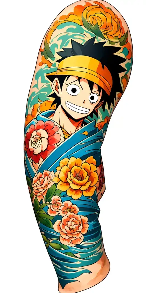 One Piece Wano Arc Inspired Men Sleeve