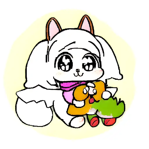 Puppy Girl Holding A Dragon Stuffed Animal