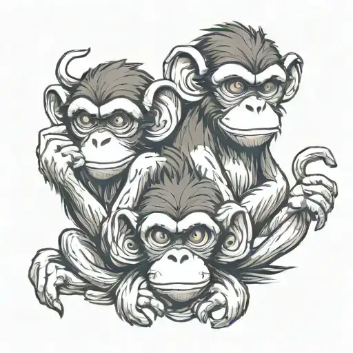 See No Evil Hear No Evil Speak No Evil Monkey