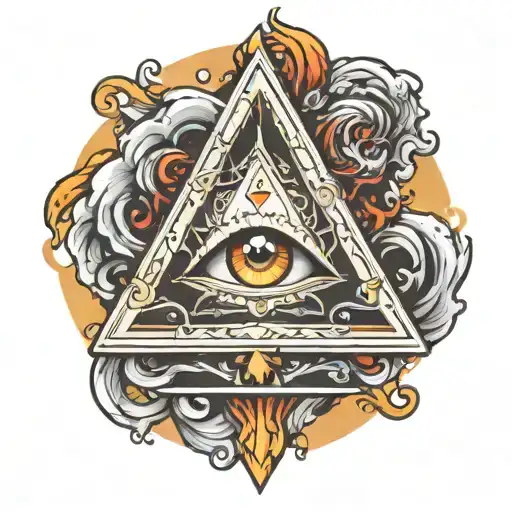 Burning Playing Card With Iluminati Eye