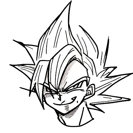 Ssj Majin Vegeta Badass Smile Blood And Lightning