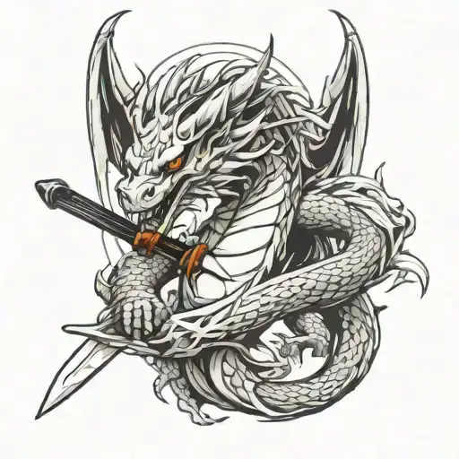 Dragon With Sword