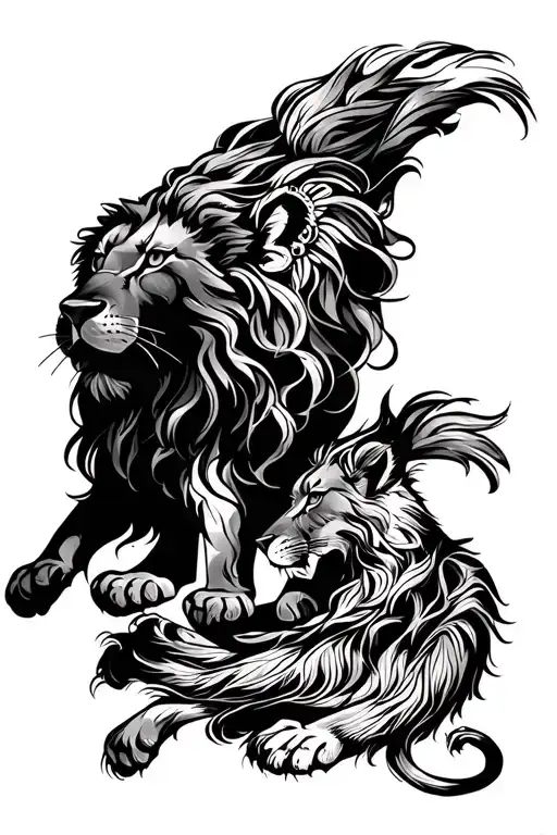 Lion And Lioness