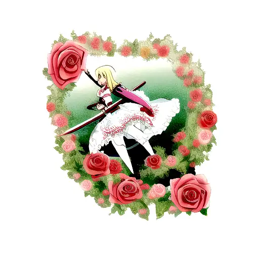 Polish Sword With Roses