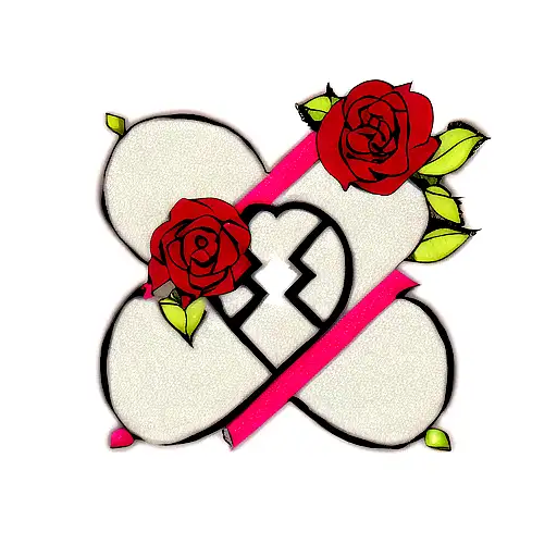 Rose With Heart And Swastika