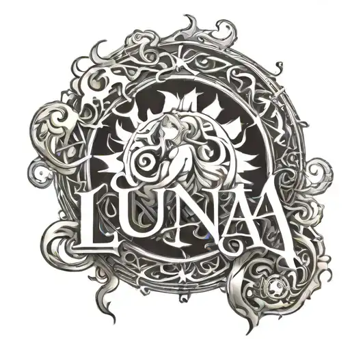 The Word Luna Written