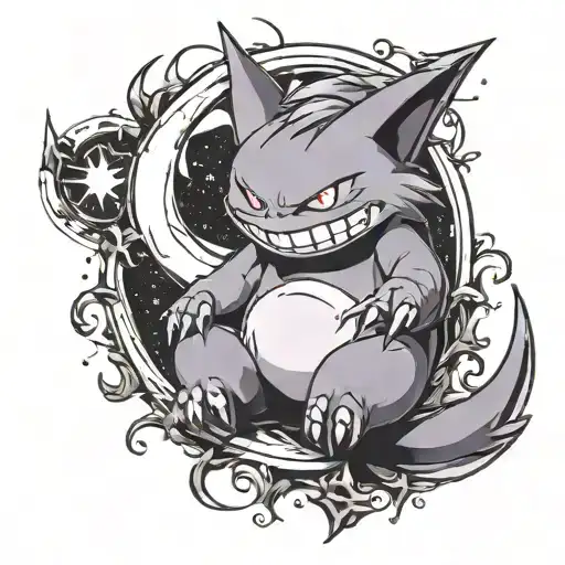 Gengar Sittin Quarter Moon
