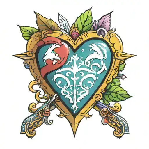 Hearts From Zelda Ocarina Of Time With Linccon Written On Top With A Fairy From The Zelda Game